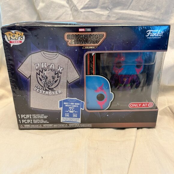 Guardians Of the Galaxy Drax the Destroyer Funko Pop w T-shirt Target Ex. - Picture 1 of 3